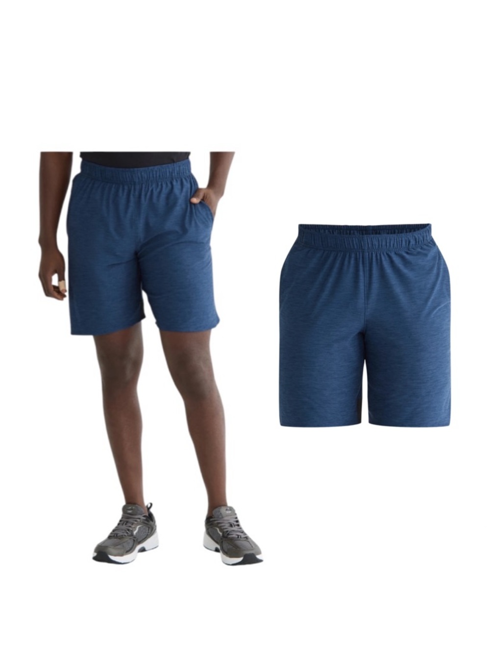 Athletic Works Men's Blue Cove Knit Shorts